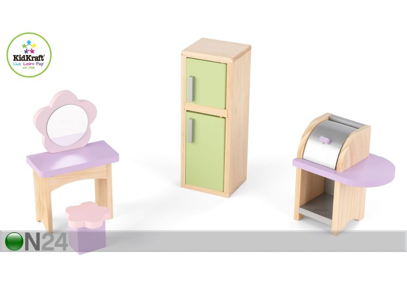 KidKraft 27-osaline nukumaja mööbel suurendatud