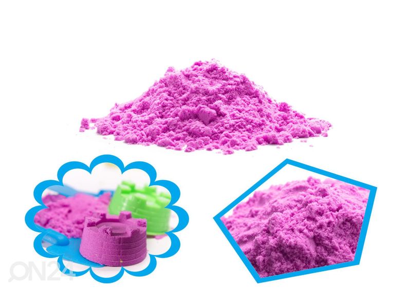 Kineetiline liiv 2 kg koos liivakasti ja 16 vormiga suurendatud