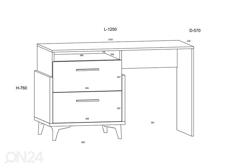 Kirjutuslaud suurendatud