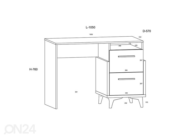 Kirjutuslaud Blarney suurendatud