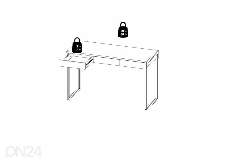 Kirjutuslaud Function Plus suurendatud