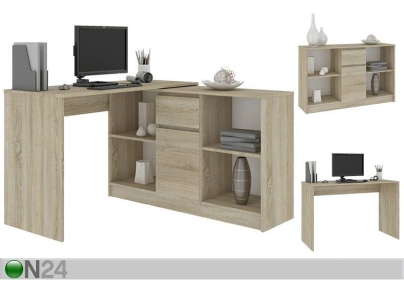 Kirjutuslaud + kummut suurendatud