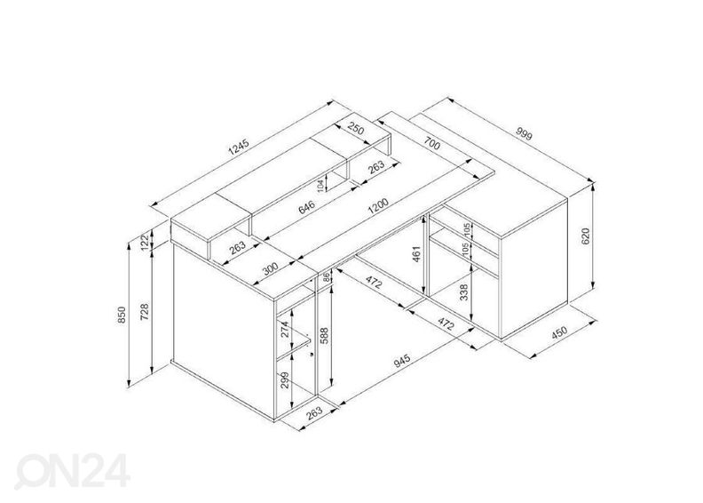 Kirjutuslaud London suurendatud