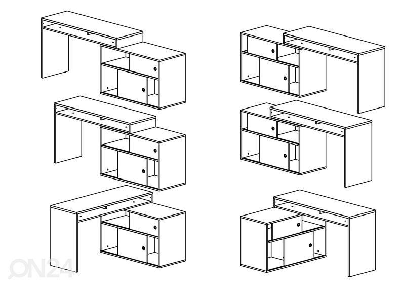 Kirjutuslaud Modula suurendatud