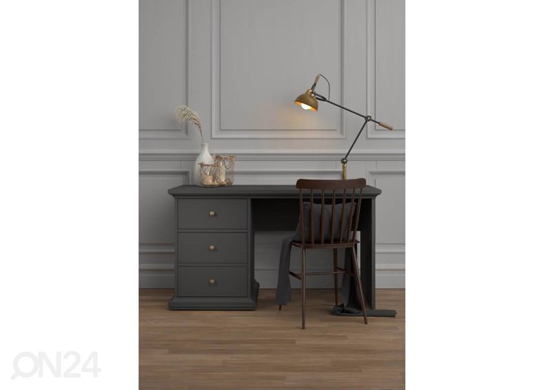 Kirjutuslaud Paris 130 cm, matt hall suurendatud