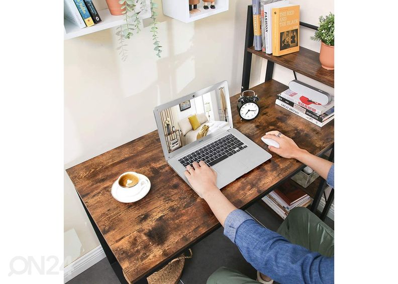 Kirjutuslaud, pruun/must suurendatud