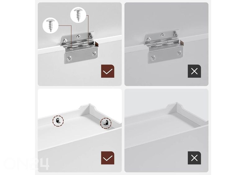 Kirst/hoiukast 100x40 cm, valge suurendatud