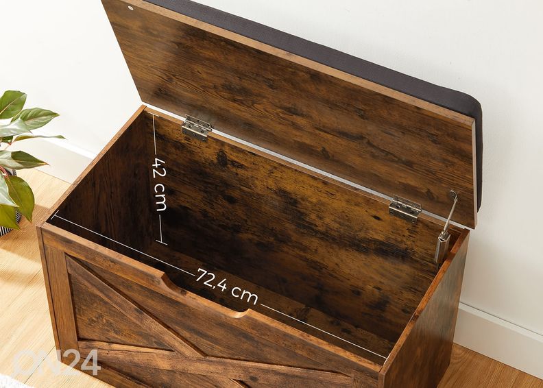 Kirst/hoiukast/tumba, pruun/tumehall suurendatud