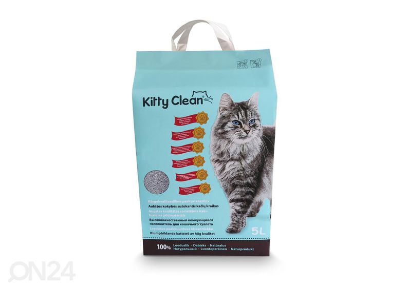 Kitty Clean paakuv saviliiv 5L 2tk suurendatud
