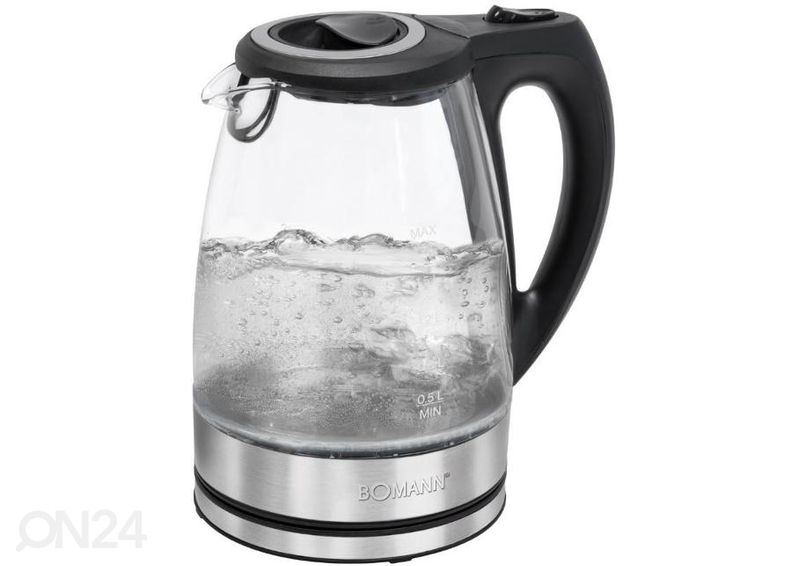 Klaaskorpusega veekeetja Bomann WKS6032G suurendatud