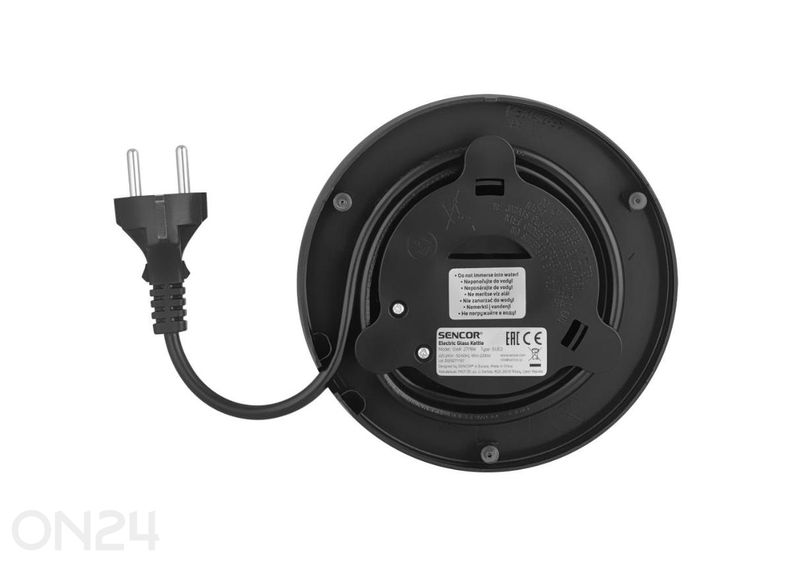 Klaaskorpusega veekeetja Sencor SWK2711BK suurendatud