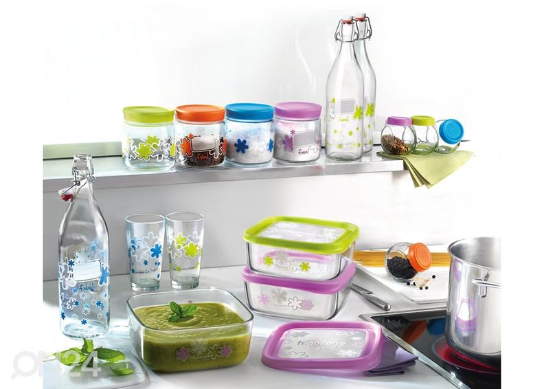 Klaasnõu kaanega Frigoverre 1,1 L, 21x13 cm suurendatud