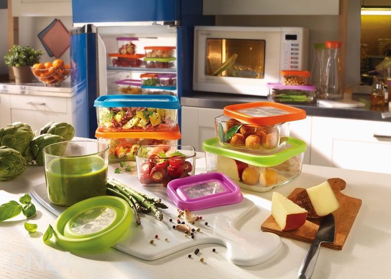 Klaasnõu kaanega Frigoverre 1,1 L, 21x13 cm suurendatud