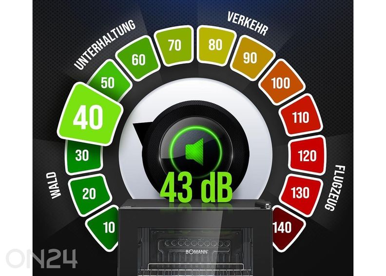 Klaasuksega külmik Bomann KSG7287 suurendatud