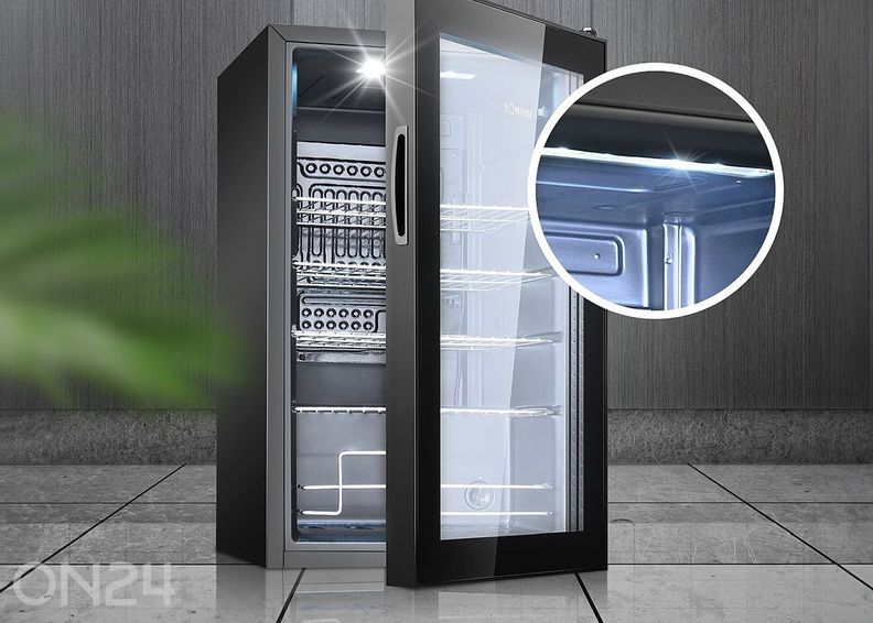 Klaasuksega külmik Bomann KSG7287 suurendatud