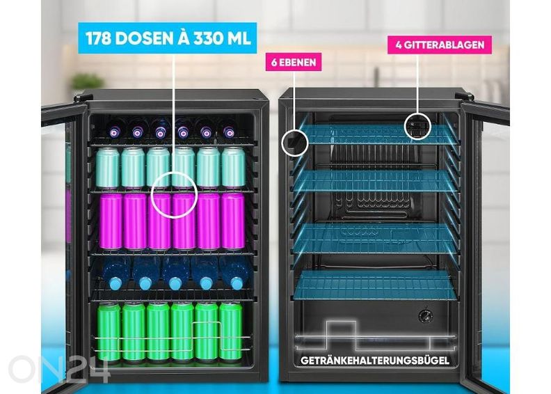 Klaasuksega külmik Bomann KSG7290 suurendatud