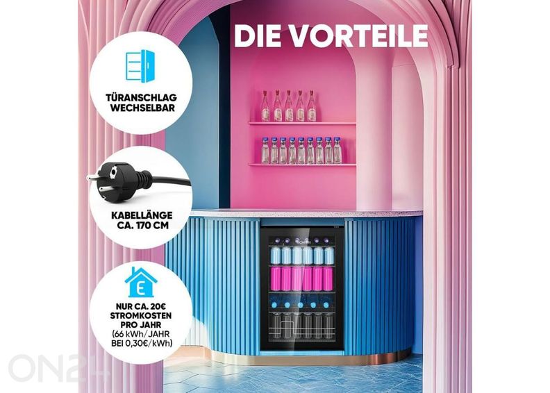 Klaasuksega külmik Bomann KSG7290 suurendatud