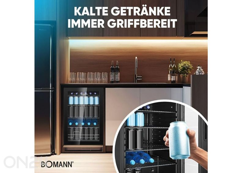 Klaasuksega külmik Bomann KSG7290 suurendatud