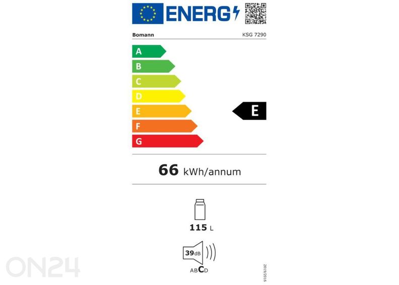 Klaasuksega külmik Bomann KSG7290 suurendatud