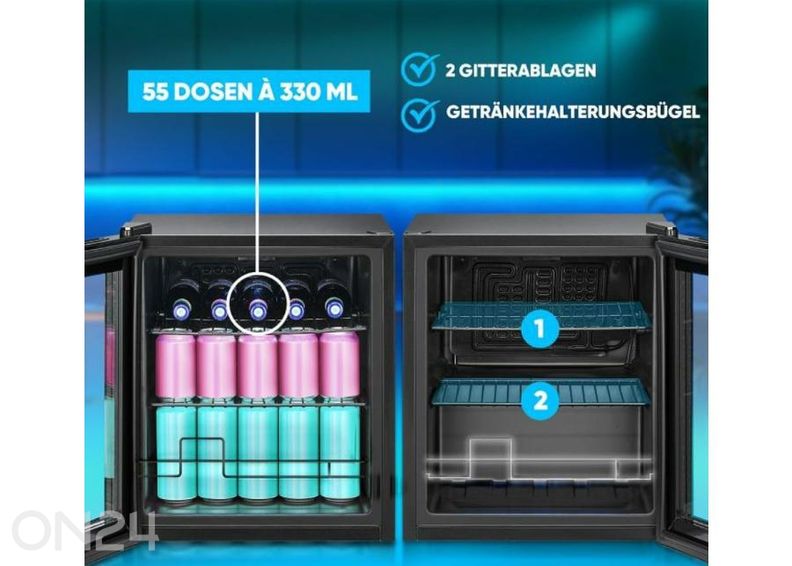 Klaasuksega külmik Bomann KSG7291 suurendatud