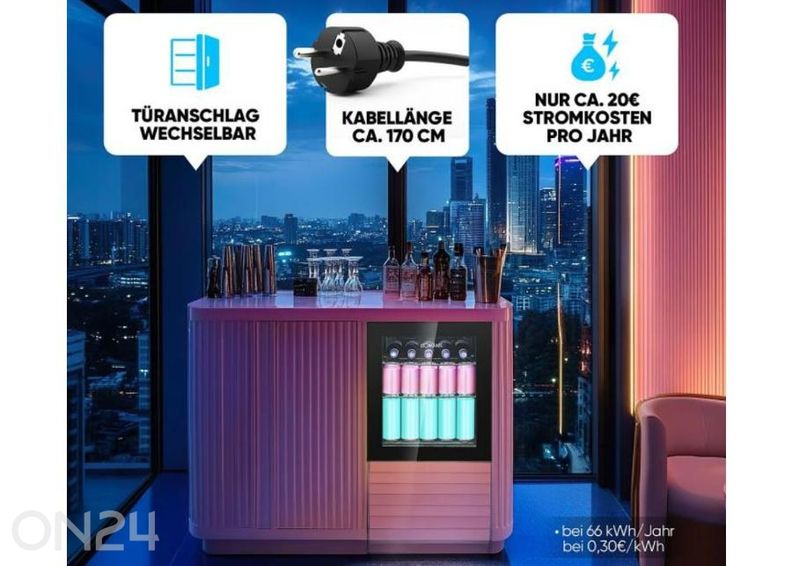 Klaasuksega külmik Bomann KSG7291 suurendatud