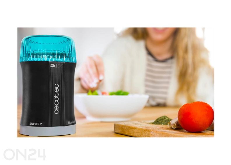 Kohvi- ja maitseainete veski TitanMill 200, must suurendatud