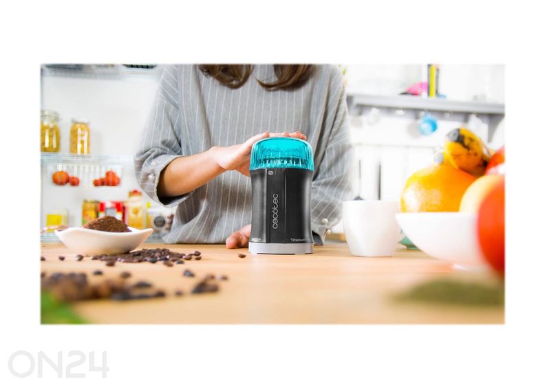 Kohvi- ja maitseainete veski TitanMill 200, must suurendatud