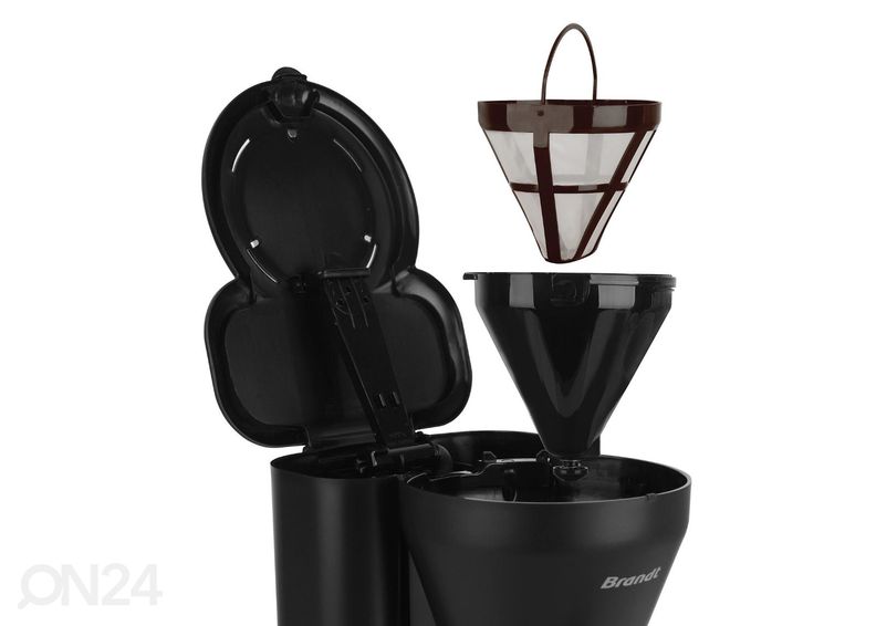 Kohvimasin Brandt Classic CAF125B must suurendatud