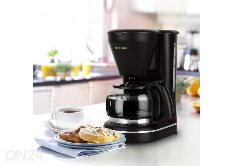 Kohvimasin Brandt Classic CAF125B must suurendatud