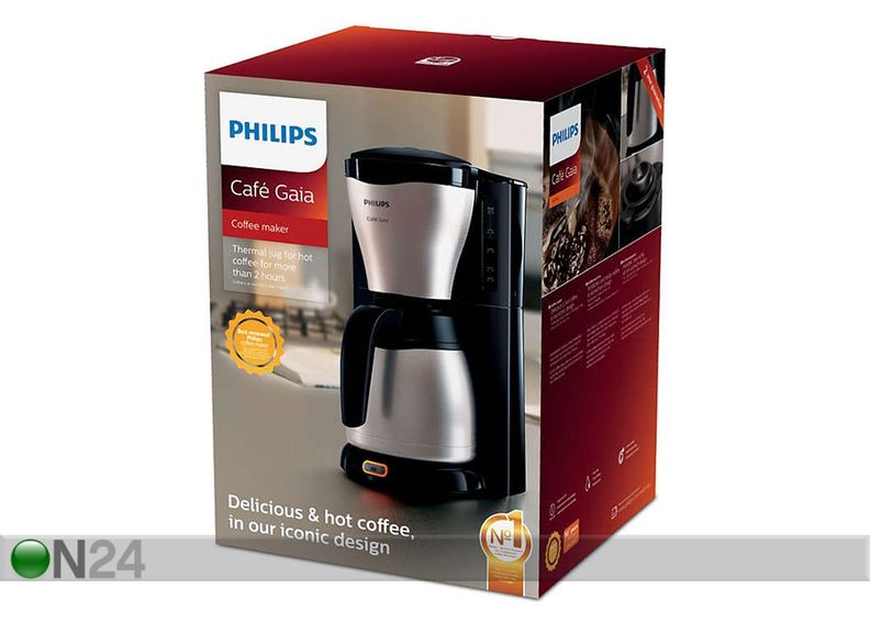 Kohvimasin termoskannuga Philips Cafe Gaia suurendatud
