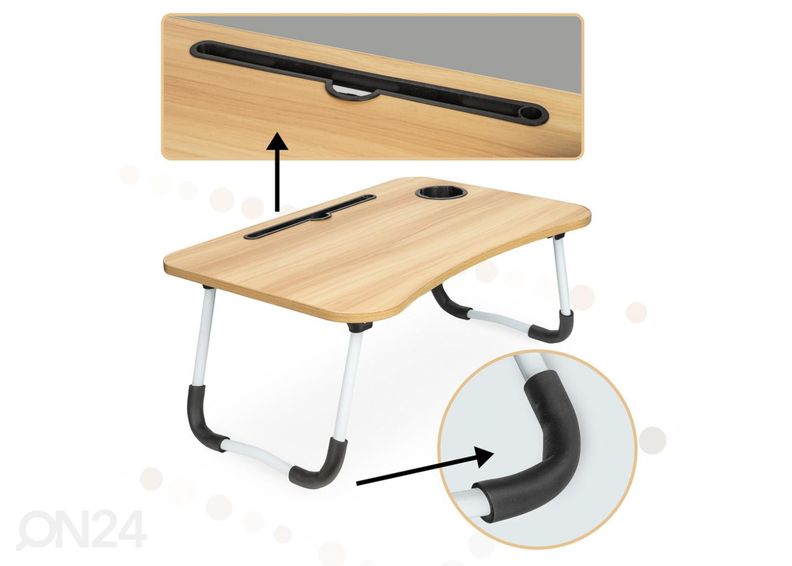 Kokkupandav laud sülearvutile suurendatud