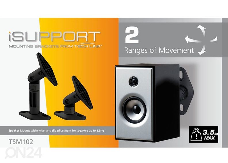 Kõlari seinakinnitus suurendatud