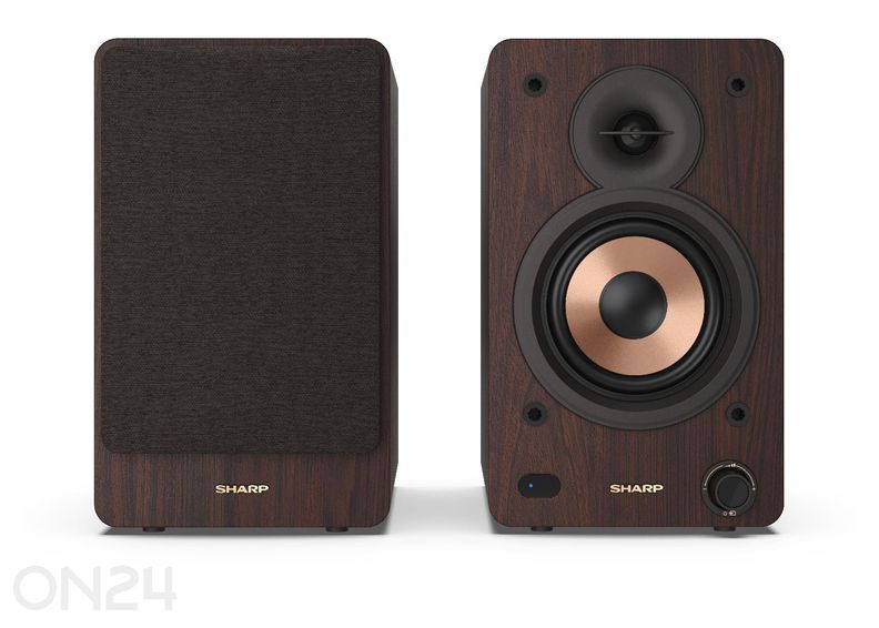 Kõlarid Sharp, 60W RMS, Bluetooth, pruun suurendatud