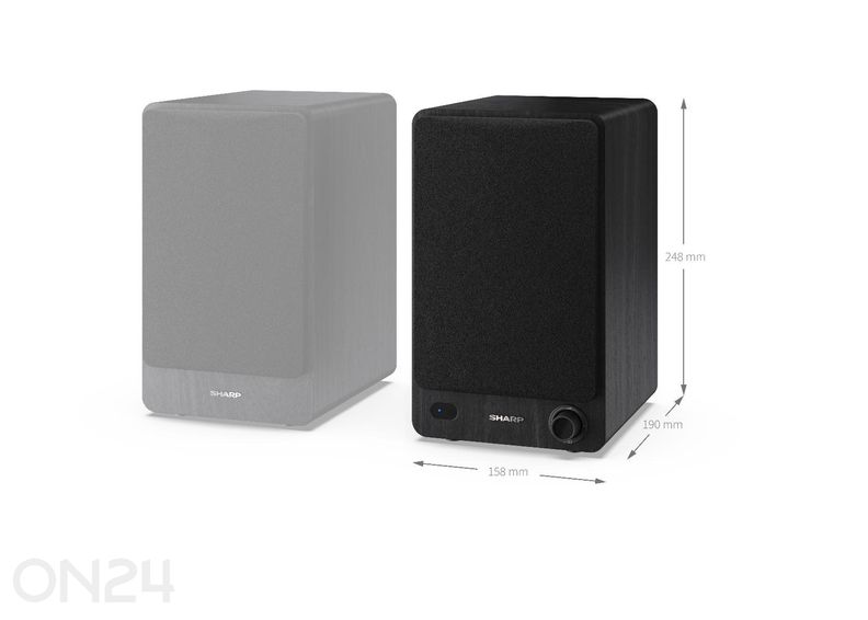 Kõlarid Sharp CP-SS30(BK), 60W RMS, Bluetooth, must suurendatud