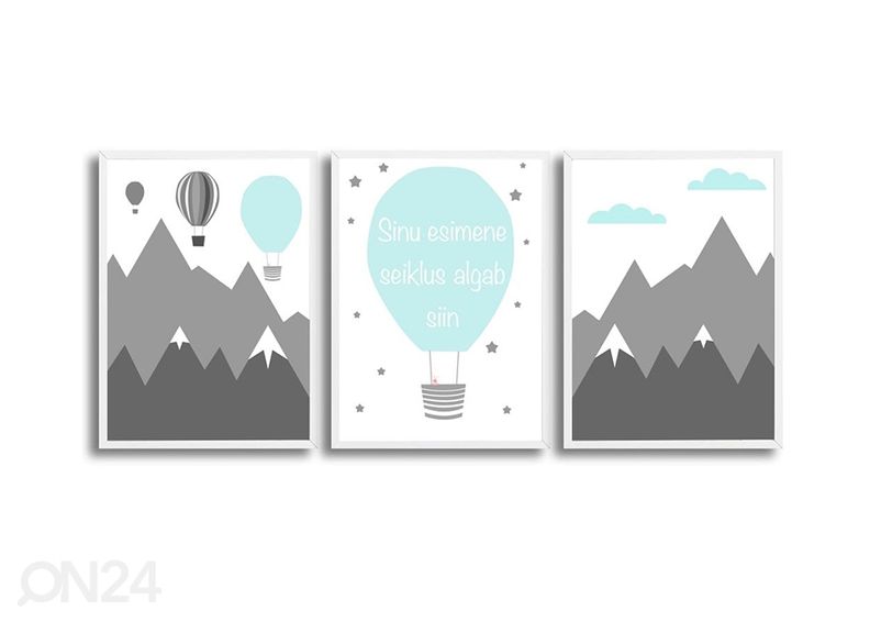 Kolmeosaline seinapilt Seiklus algab siin suurendatud