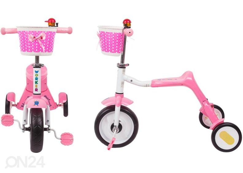 Kolmerattaline tõukeratas 2-in-1 WORKER Blagrie suurendatud