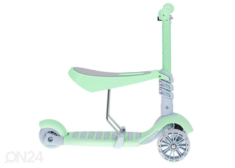 Kolmerattaline tõukeratas koos istme ja LED tuledega suurendatud