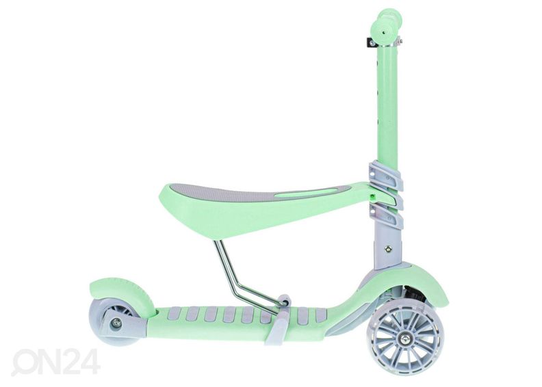 Kolmerattaline tõukeratas koos istme ja LED tuledega suurendatud