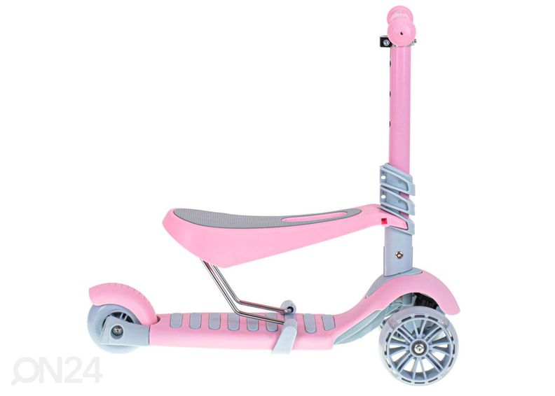 Kolmerattaline tõukeratas koos istme ja LED tuledega suurendatud