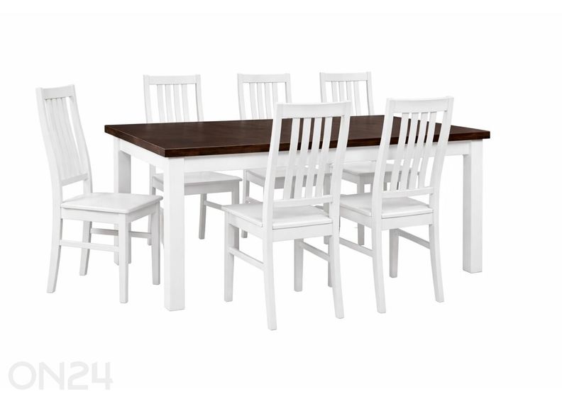 Komplekt laud Merje ja 6 Mia tooli suurendatud