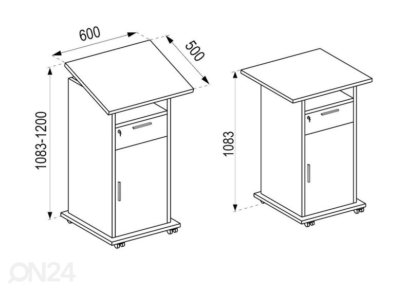 Kõnepult Melta, valge/meetamm suurendatud