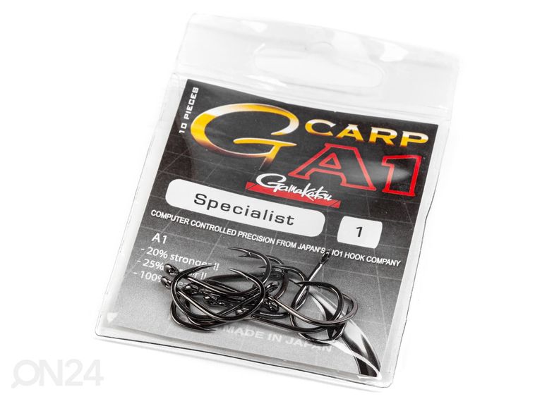 Konks gamakatsu a1 g-carp specialist 10 tk suurendatud