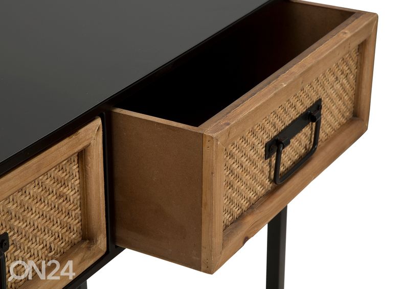 Konsoollaud Hanoi 120 cm, must suurendatud