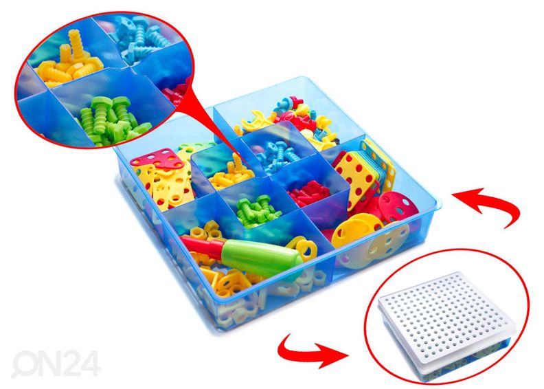 Konstruktor akutrelliga 261 elementi suurendatud