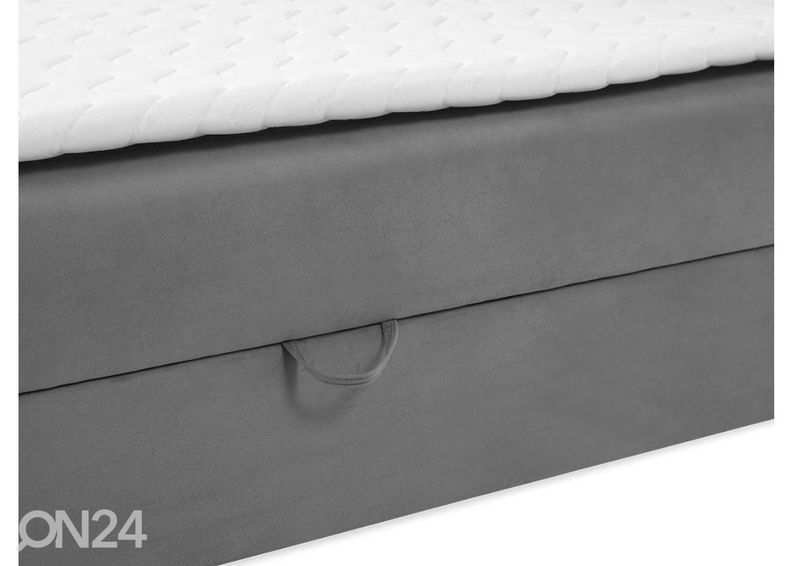 Kontinentaalvoodi 180x200 cm, hall kangas suurendatud
