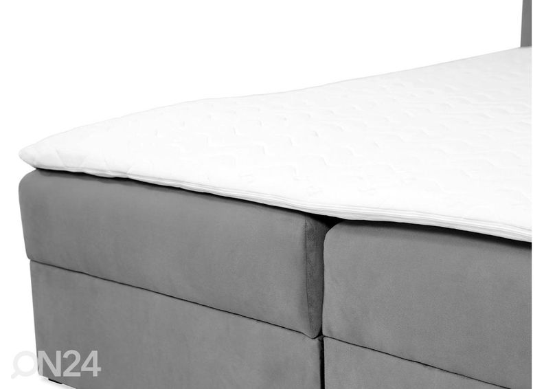 Kontinentaalvoodi 180x200 cm, hall kangas suurendatud