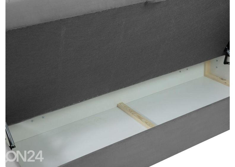 Kontinentaalvoodi 180x200 cm, hall kangas suurendatud