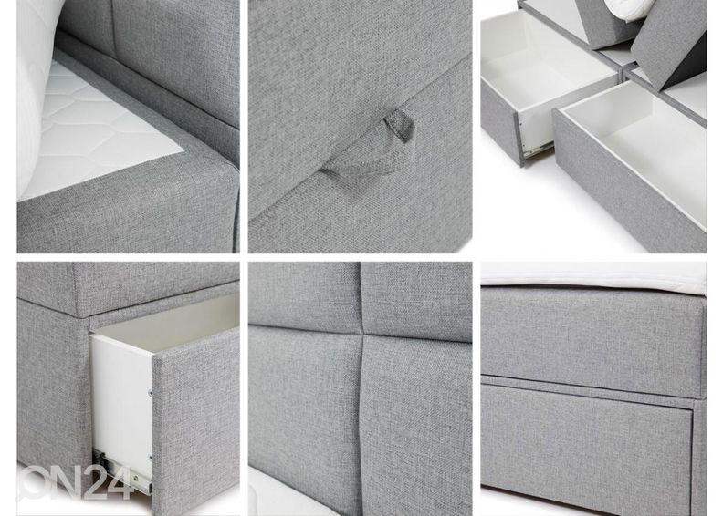 Kontinentaalvoodi Dakota 160x200 cm suurendatud