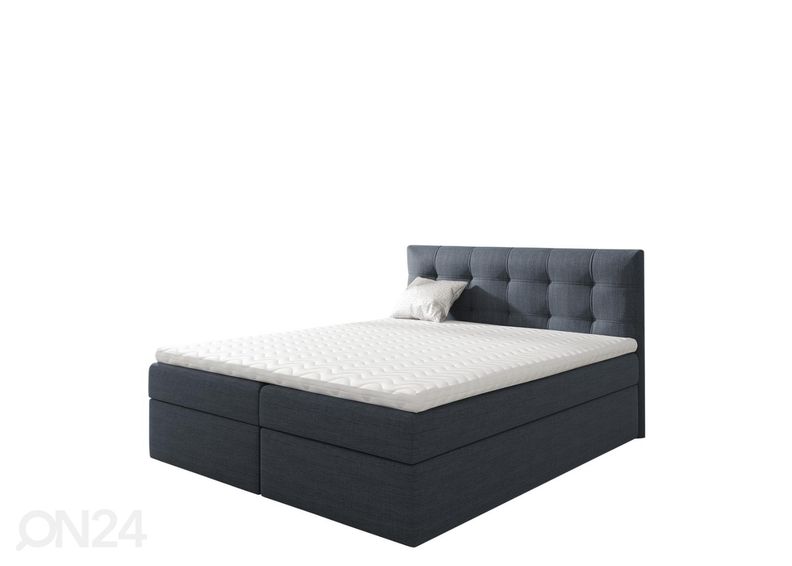 Kontinentaalvoodi hall kangas 120x200 cm suurendatud