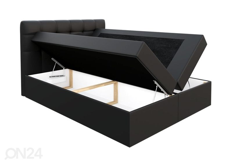 Kontinentaalvoodi hall kangas 120x200 cm suurendatud